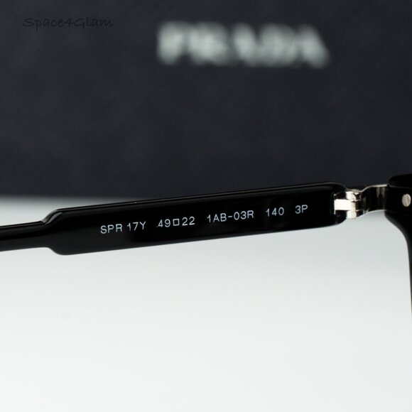 Prada Women Sunglasses Black Green Polarized Oval PR17YS 1AB03R BRAND NEW - Picture 5 of 10